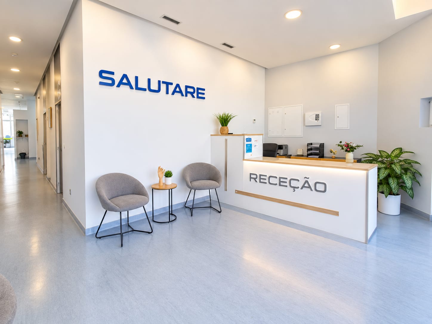 Receção da Clínica Salutare em Braga